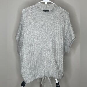 Express Light Gray Knit Top